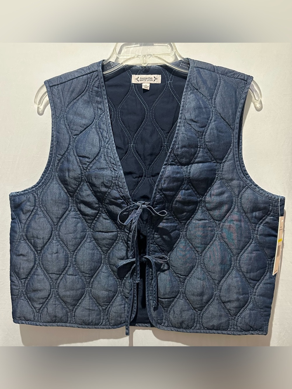 Nanette Nanette Lepore Women’s Quilted Denim Vest - Size M